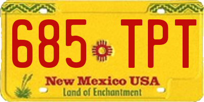 NM license plate 685TPT