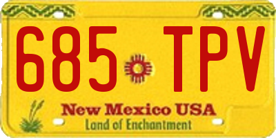 NM license plate 685TPV