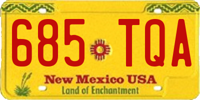NM license plate 685TQA