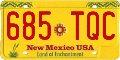 NM license plate 685TQC
