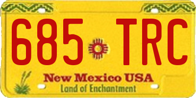 NM license plate 685TRC