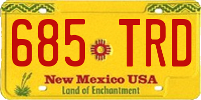 NM license plate 685TRD