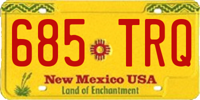 NM license plate 685TRQ