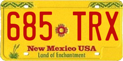 NM license plate 685TRX