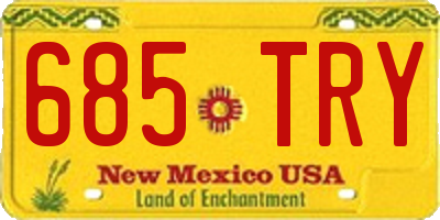 NM license plate 685TRY
