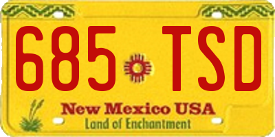 NM license plate 685TSD