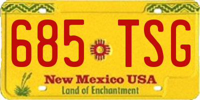 NM license plate 685TSG