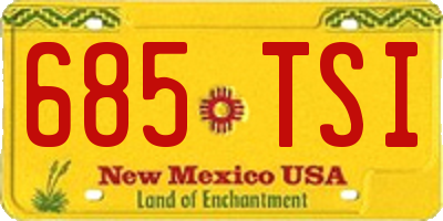 NM license plate 685TSI