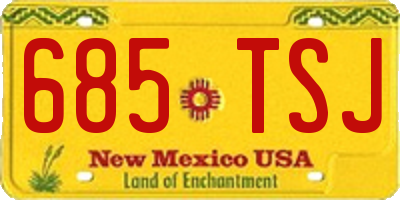 NM license plate 685TSJ
