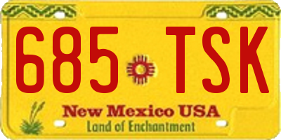 NM license plate 685TSK
