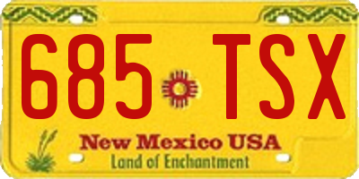 NM license plate 685TSX