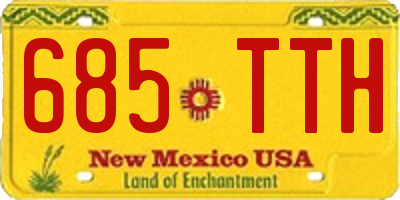 NM license plate 685TTH