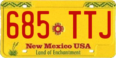 NM license plate 685TTJ