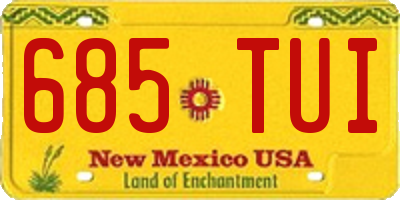 NM license plate 685TUI
