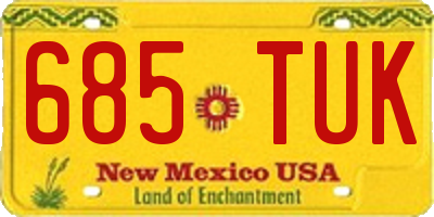NM license plate 685TUK