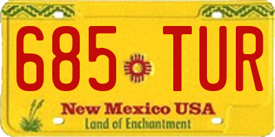 NM license plate 685TUR