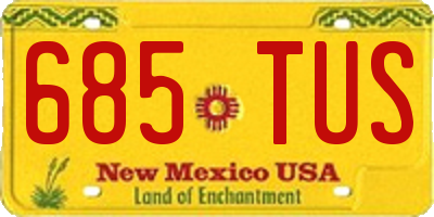 NM license plate 685TUS