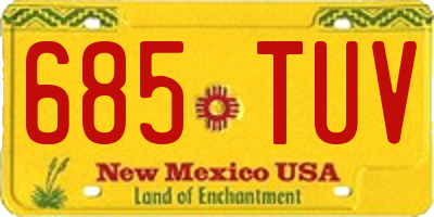 NM license plate 685TUV