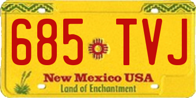 NM license plate 685TVJ