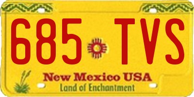 NM license plate 685TVS