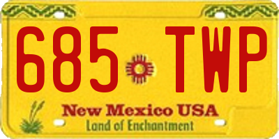 NM license plate 685TWP