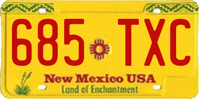 NM license plate 685TXC