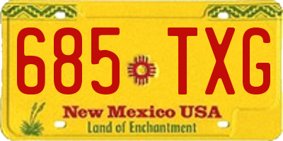 NM license plate 685TXG