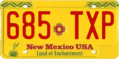 NM license plate 685TXP