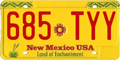 NM license plate 685TYY
