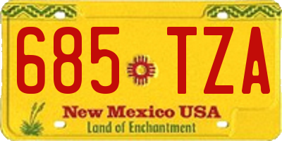 NM license plate 685TZA