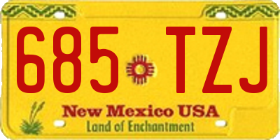 NM license plate 685TZJ