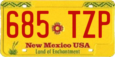 NM license plate 685TZP