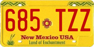 NM license plate 685TZZ