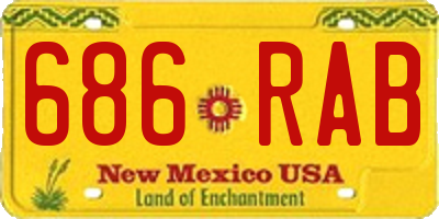NM license plate 686RAB
