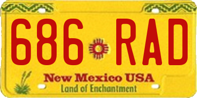 NM license plate 686RAD