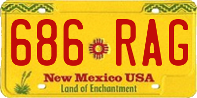 NM license plate 686RAG