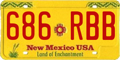 NM license plate 686RBB