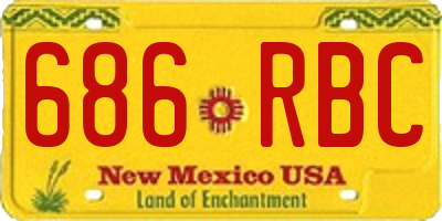NM license plate 686RBC