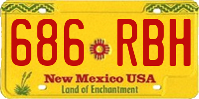 NM license plate 686RBH