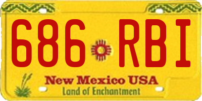 NM license plate 686RBI