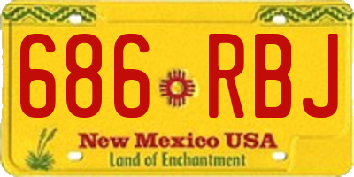 NM license plate 686RBJ
