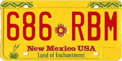 NM license plate 686RBM