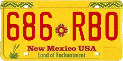 NM license plate 686RBO