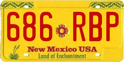 NM license plate 686RBP