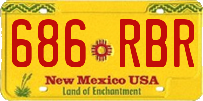 NM license plate 686RBR