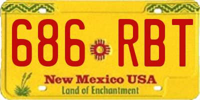 NM license plate 686RBT