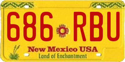 NM license plate 686RBU