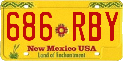 NM license plate 686RBY