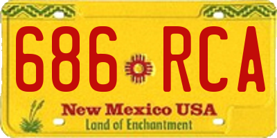 NM license plate 686RCA