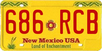 NM license plate 686RCB